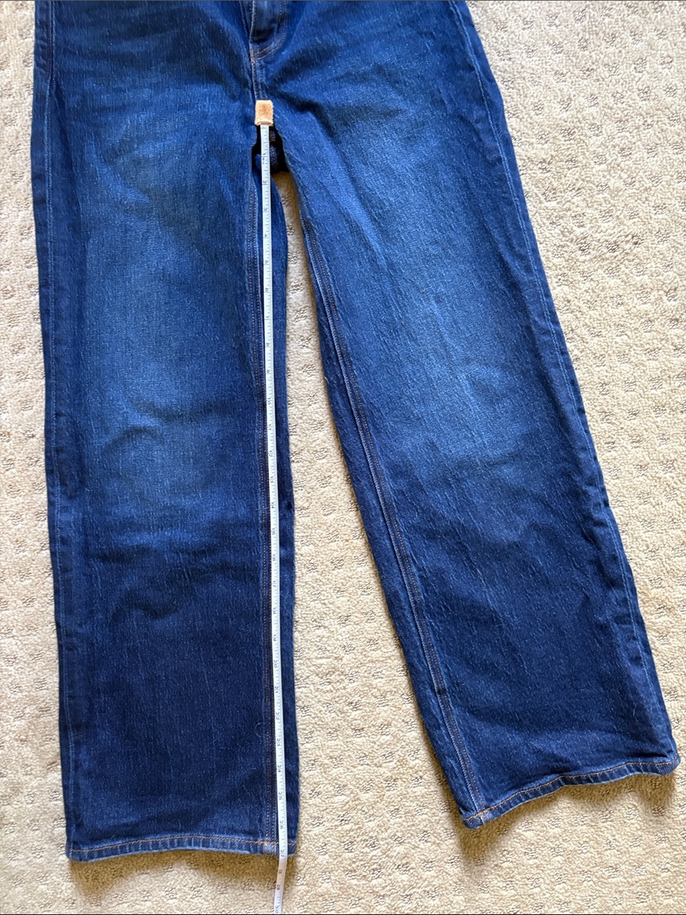 Quince Women’s Bella Stretch Dark Blue Straight-Leg Jeans - Picture 9 of 11